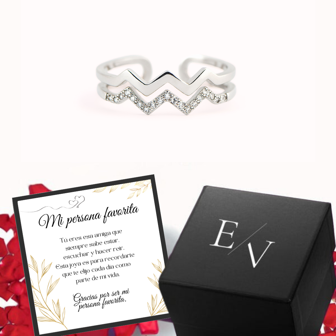 OFERTA 2x1 | Anillo Ecos del Mar Ajustable Para mi Amiga