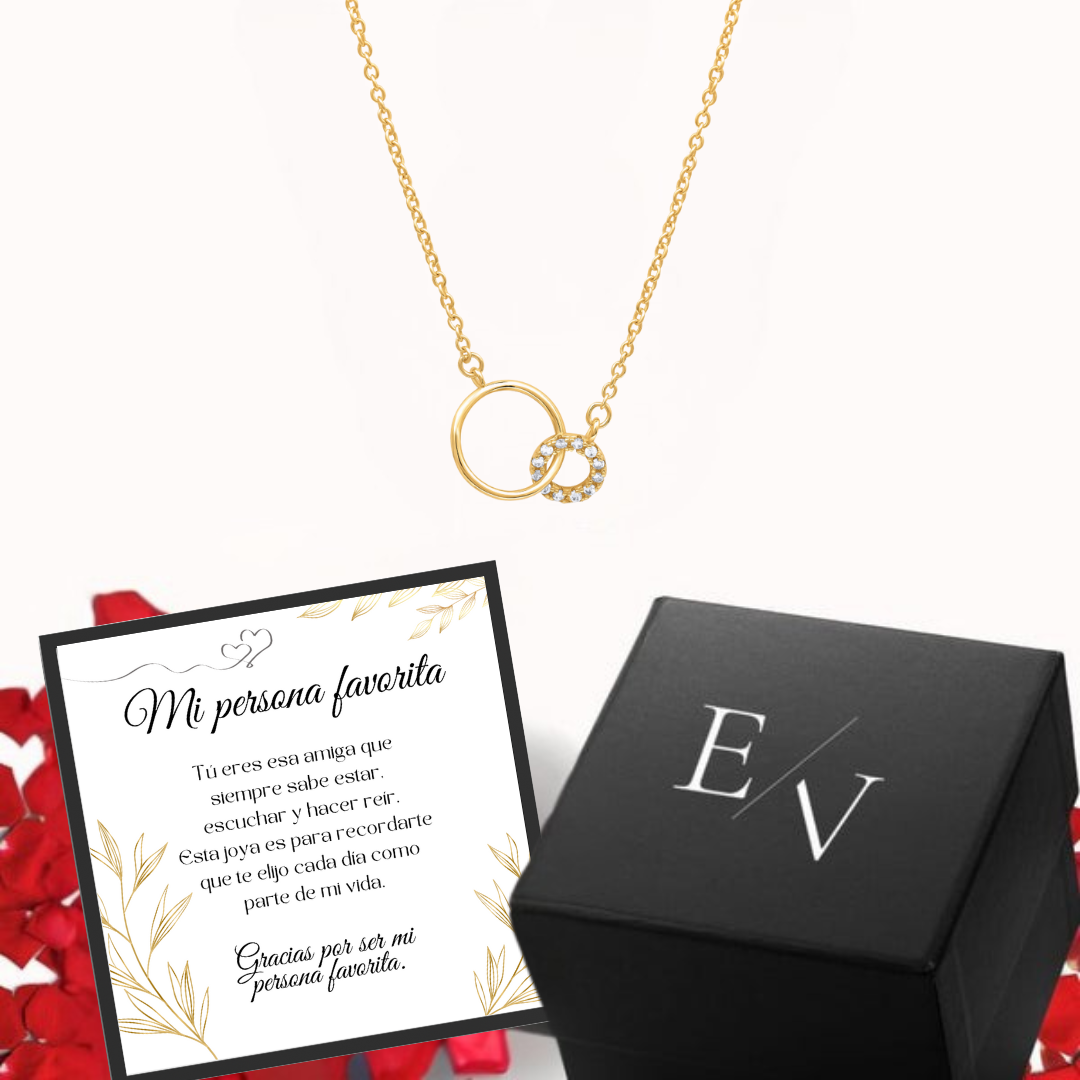Oferta 2x1 | Collar Circulos de Vida | Bañado en Oro 18K Para mí Amiga