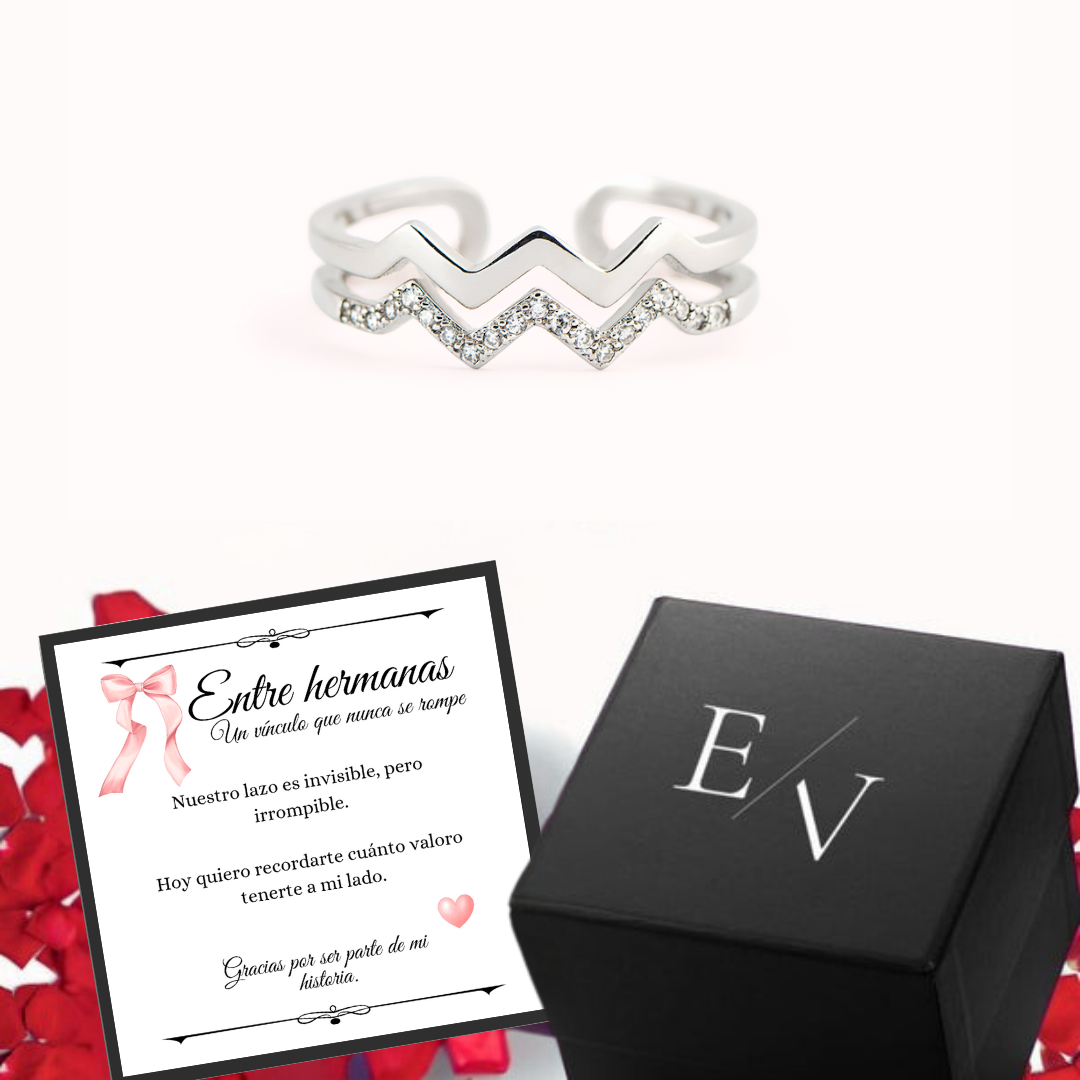 OFERTA 2x1 | Anillo Ecos del Mar Ajustable Para mi hermana