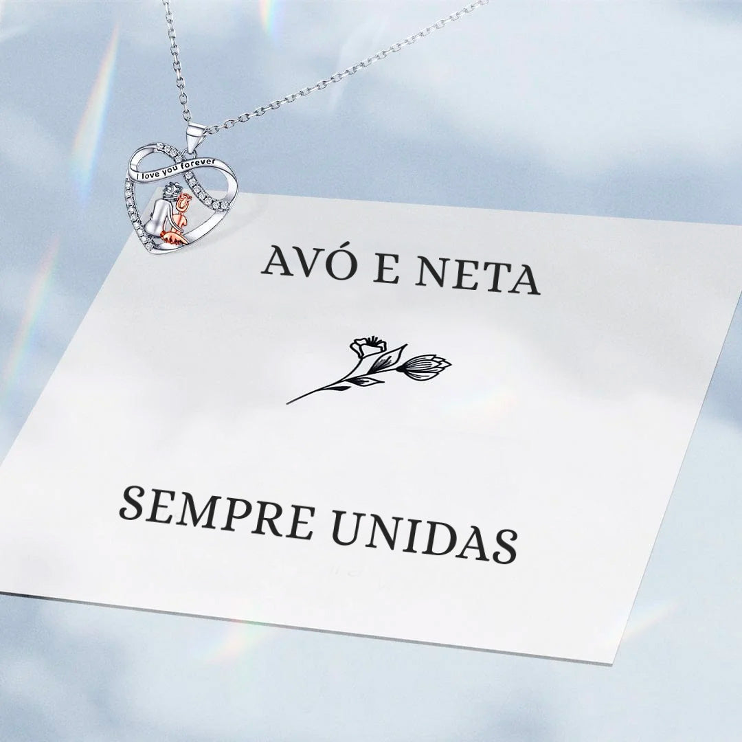 Pacote Colar Sempre Unidas + (2 Anéis GRÁTIS) | Eu te amo para sempre | OFERTA 2x1